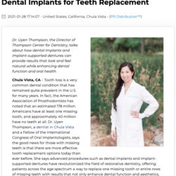 Dr. Uyen Thompson, a dentist in Chula Vista and the Eastlake area, explains the many advantages of dental implants for individuals with missing teeth.